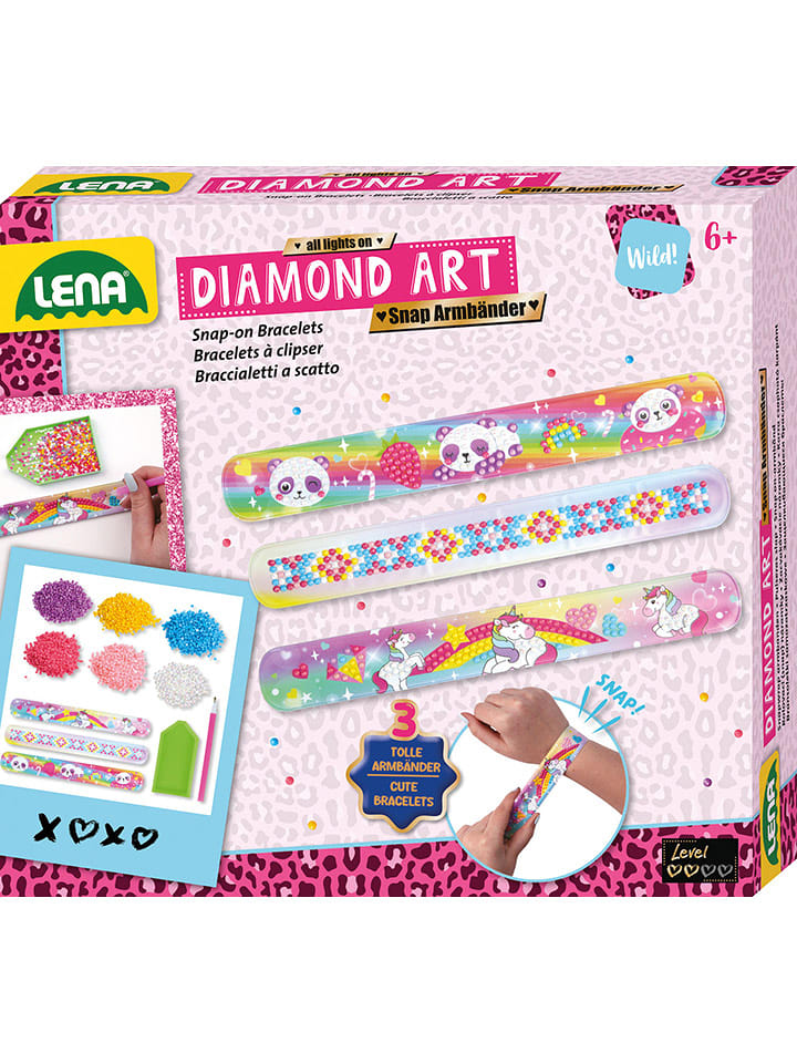 LENA Kreativset "Diamond Art Snap Armbänder" - ab 6 Jahren - onesize