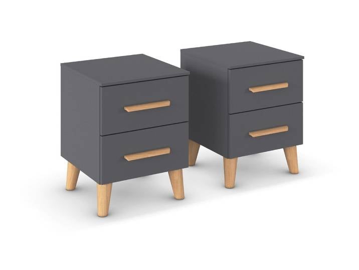 rauch Nachttisch-Paar »Skandi« - 40x42x53cm - grau -