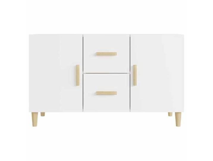 Blanc Buffet & bahut contemporain，Buffet blanc 100x36x60 cm bois d'ingénierie FR&2211