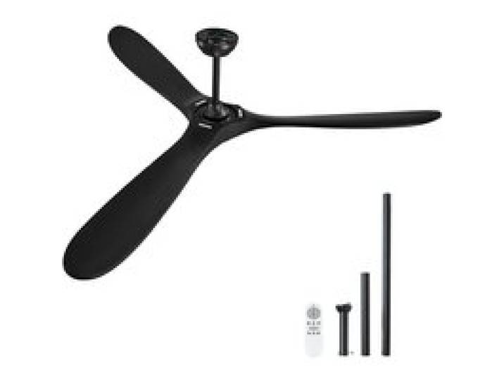 Ventilateur Plafond - DUOKU - 72 Pouces - Sans Lumière - Télécommande 6 Vitesses - Noir