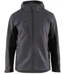 Softshelljacke "4753" - L - mittelgrau/schwarz
