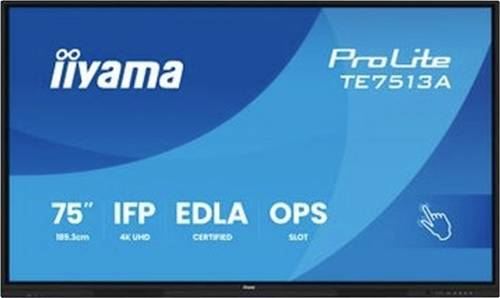 Iiyama 189.3cm (75 ) TE7513A-B3AG 16:9 T Digital Signage Display EEK: G (A - G) 189.3cm 75 Zoll