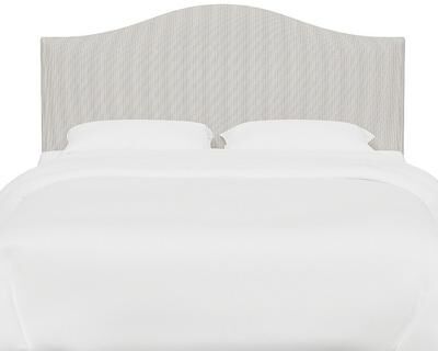 Vanessa Headboard - Arched, Arched/Pinstripe Taupe, Queen - Grandin Road