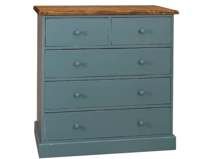 Türkise Kommode im Landhausstil Shabby Chic