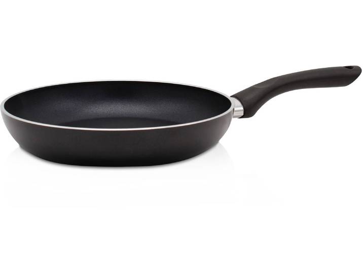 Bratpfanne KRÜGER Aluminium Pfanne flach Venezia , schwarz, H:4,3cm Ø:20cm, Pfannen, Bratpfanne, für Induktions-Kochfelder geeignet