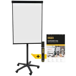 Bi-Office magnetisches und mobiles Flipchart Schwarz 70x100cm