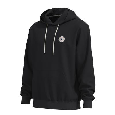 Kapuzensweatshirt CONVERSE "CHUCK PATCH HOODIE (CLASSIC FLEECE)", Herren, Gr. S, schwarz (converse schwarz 2), Obermaterial: 80% Baumwolle, 20% Polyester, normal, Rundhals, angesetztes Bündchen, Sweatshirts, mit sportlichem Stil, Langarm-Design, aus...