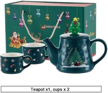 Uplift Essentials Christmas Porcelain Teaware Gift Set simple tree set a