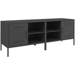 vidaXL TV-Schränke 2 Stk. Schwarz 68x39x50,5 cm Stahl