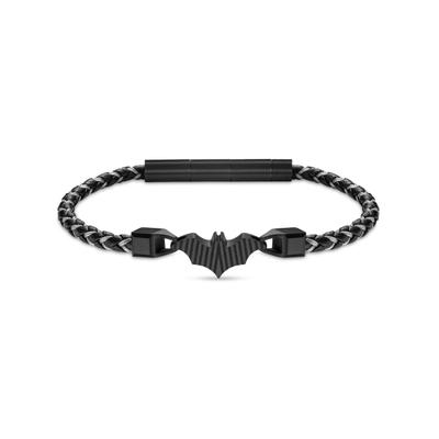 Armband POLICE "Batarang 2.0 BATMAN", schwarz (schwarz, edelstahlfarben), Armbänder, Herren, 21cm, Edelstahl, Armband