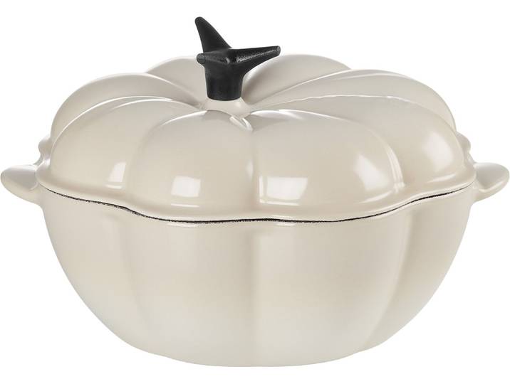 LE CREUSET Bräter Kürbis 22cm, Meringue, Gusseisen