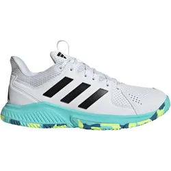 adidas Court Flight Handballschuhe Damen KJ4338 - cloud white/core black/flash aqua 40