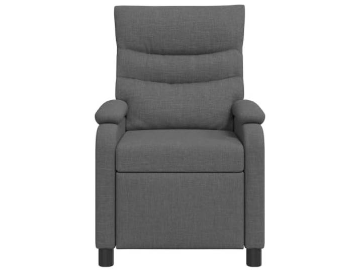 Sessel Recliner Dunkelgrau aus Polyestergewebe, Verstellbar 115-160 Höhe und Winkel verstellbar, Metall-Verbund-Konstruktion, Schaumstoff und Faserfüllung für Wohnzimmer und Büro