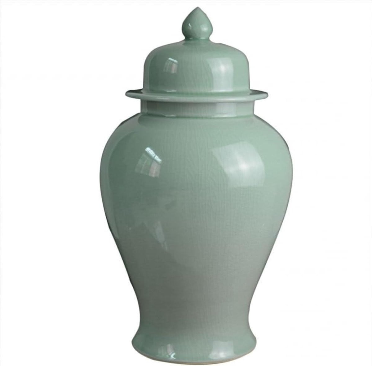 Keramische Gemberpot Decoratieve Vaas Cyaan Medium