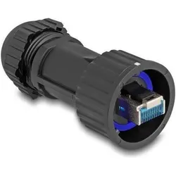 Delock 67049 RJ45 Stecker Cat.6a mit Durchführungskupplung IP68 (Netzwerk Kupplung), Zubehör Netzwerk