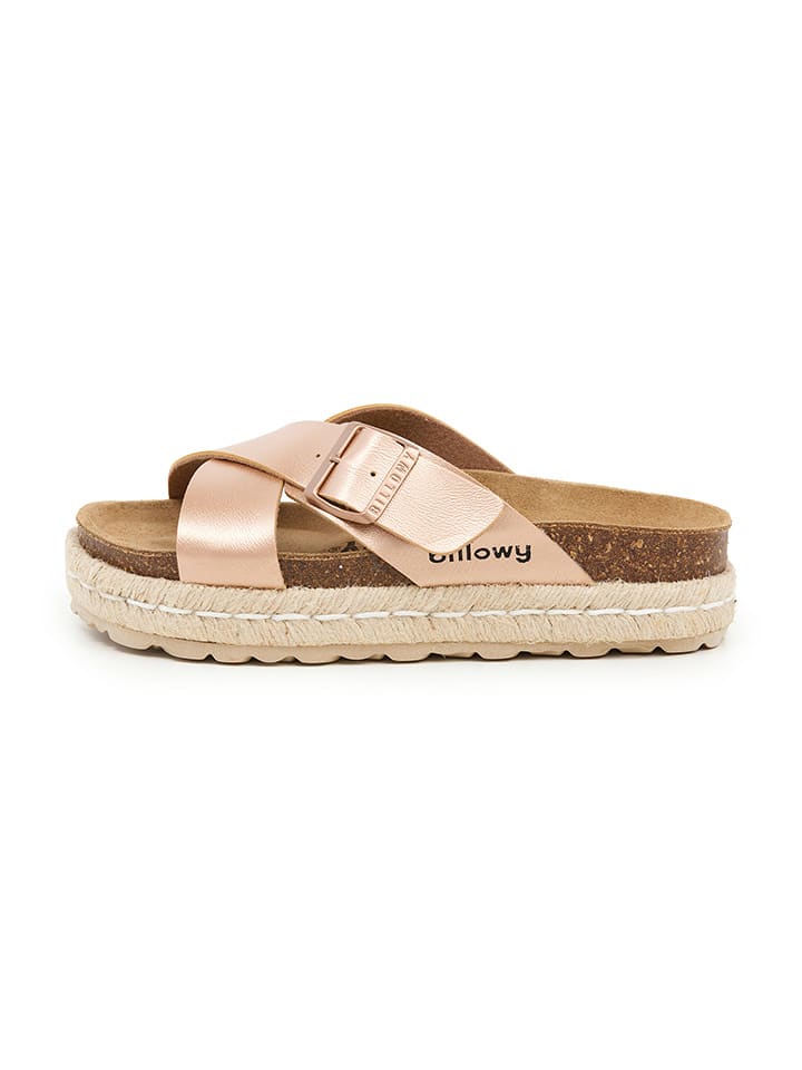 billowy Pantoletten in Rosegold - 39