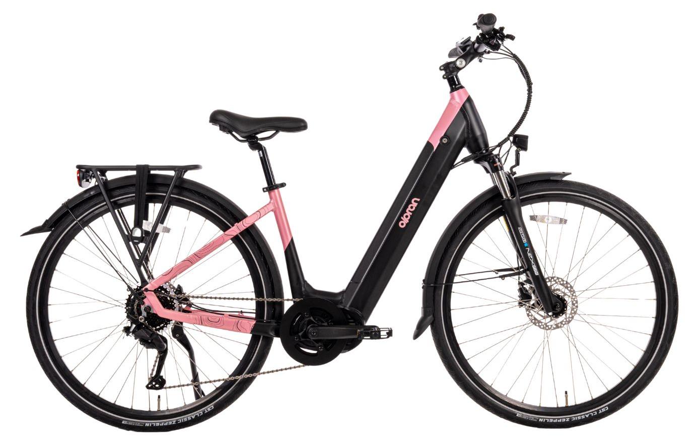 Olpran Elektrofahrrad Tilia Low 28" Schwarz/Pink 17"