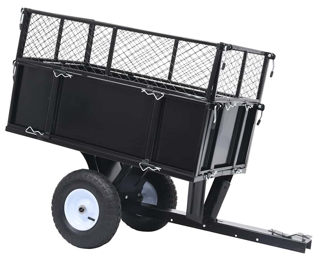 Kantelhakenanhänger für Rasentraktoren - Nutzlast: 150 kg - Abmessungen: 130 x 52 cm
