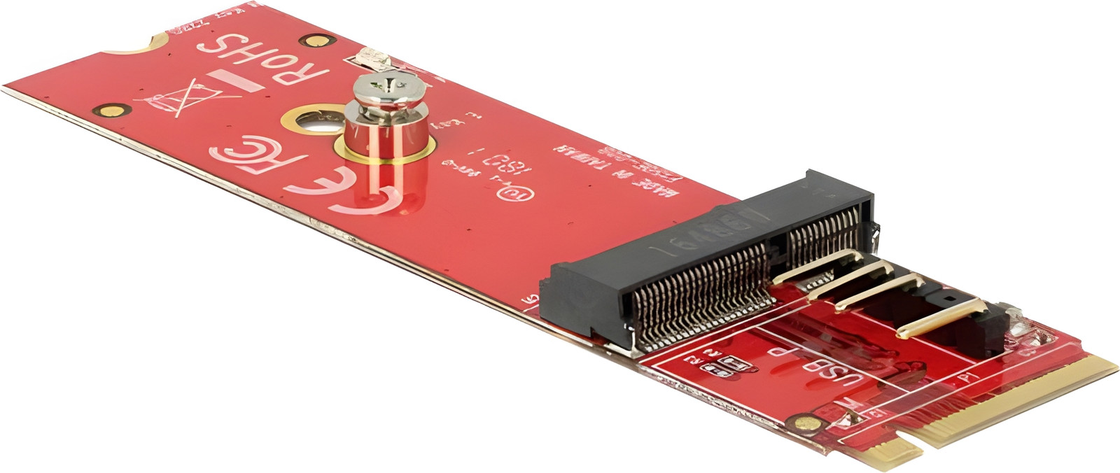 Delock converter M.2 sleutel M-connector naar M.2 sleutel E-aansluiting voor USB- en PCIe-modules