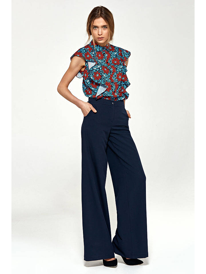 Nife Marlenehose in Dunkelblau - 36