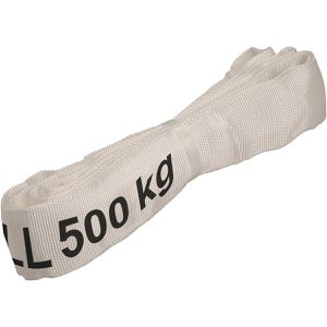 Conacord Rundschlinge 521402, Umfang 2 m, 1m Länge, EN 1492-2, weiß, Traglast 0,5 Tonnen