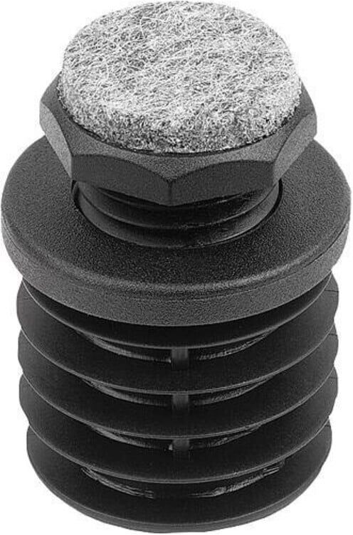 KIPP Justierstopfen mit Filzgleitfläche Form A rund Ø 32mm Polyamid schwarz (K2035.0032152029)