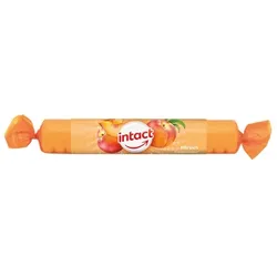 INTACT Traubenzucker Rolle Pfirsich 40 g