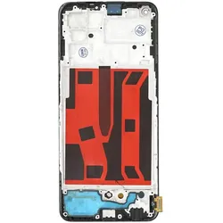 OEM Display + Rahmen für Oppo A94 5G schwarz (Display, Oppo A94 5G), Mobilgerät Ersatzteile, Schwarz