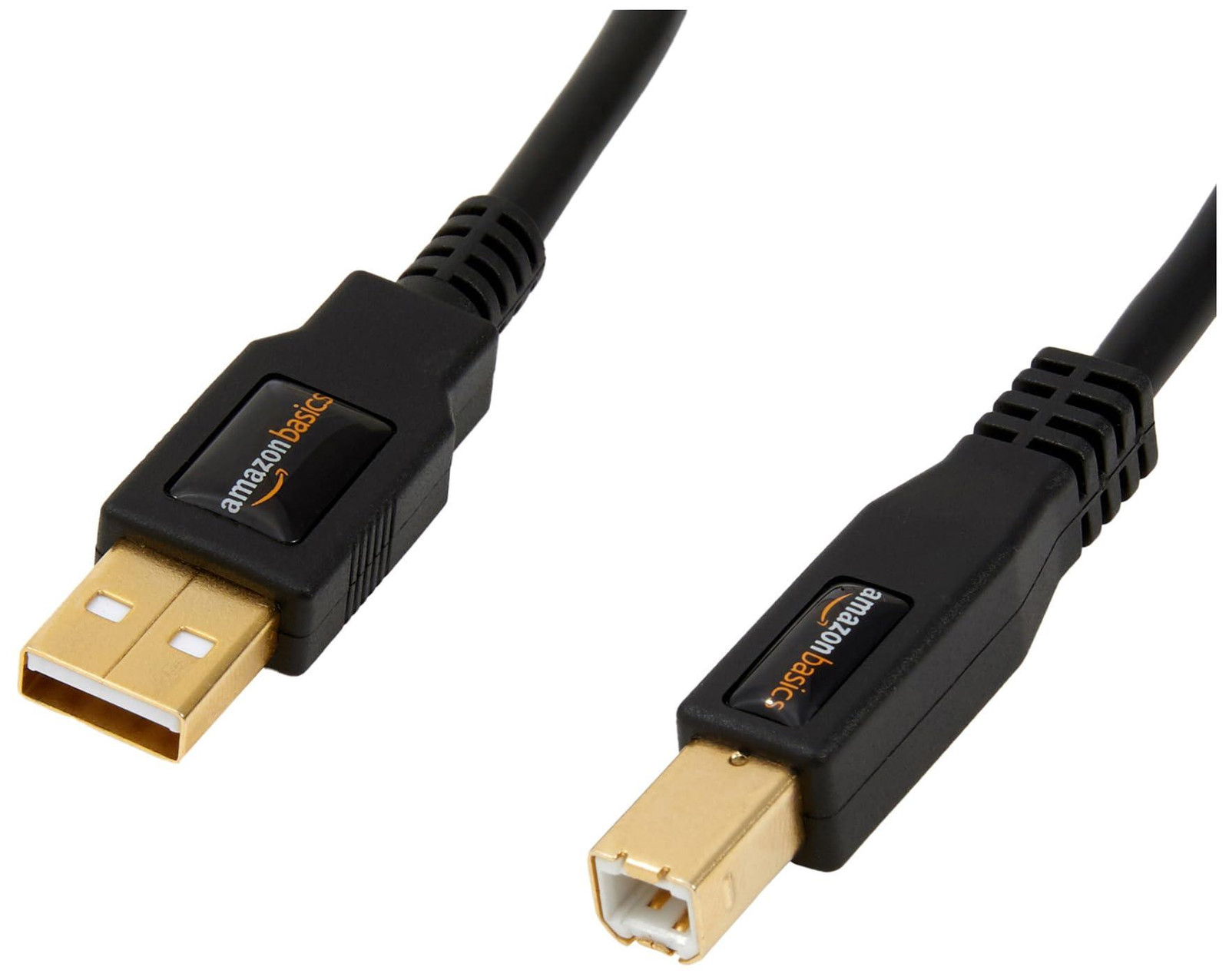 AmazonBasics USB-A naar USB-B USB 2.0 kabel, zwart, 4,8 meter