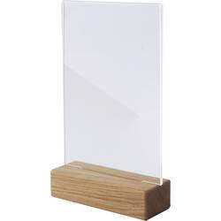 Sigel TA252 Tischaufsteller Verwendung für Papierformat: DIN A6 Glasklar, Holz 1 St.