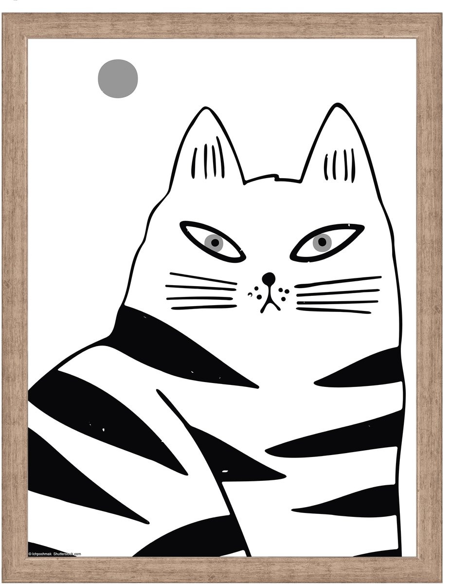 Walther Design Walther Liv Houten lijst met kunstglas - Grijs - 30x40 cm