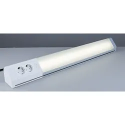 Heitronic LED Unterbauleuchte Bonn 20W 1062mm warmweiss mit 2 Steckdosen