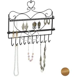 Relaxdays Schmuckhalter Wand Schwarz