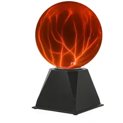 SATISFIRE Plasmakugel Plasmaball Retro Lichteffekt Blitzshow Automatik orange