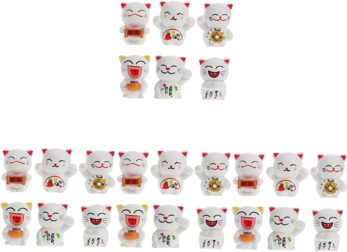 Schattige mini katten figuren voor tuin decoratie en tabletop