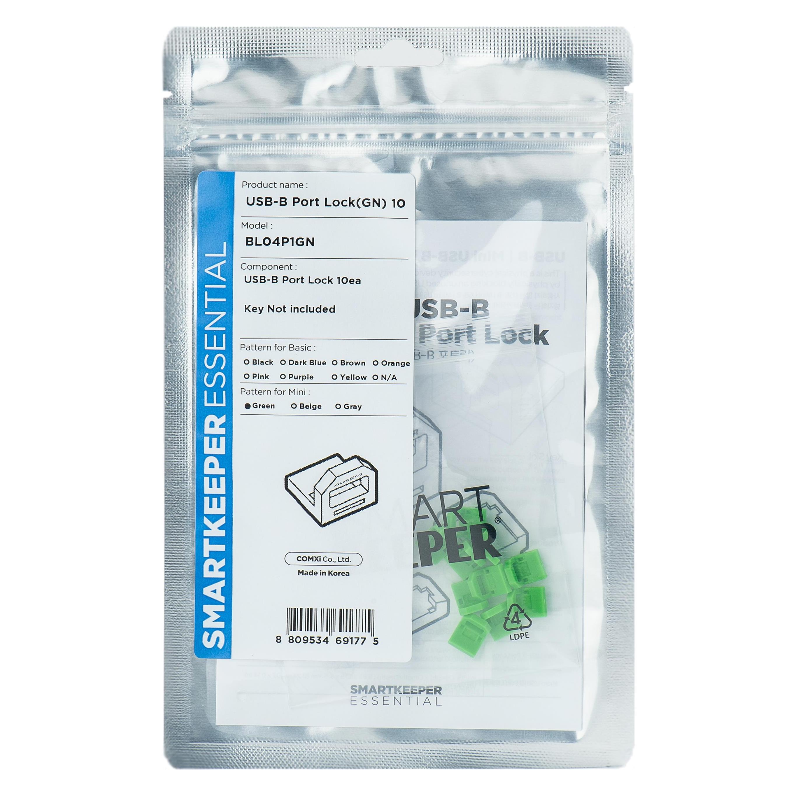 Smart Keeper Mini USB-B Port Blocker grün 10 Stk. (BL04P1GN)