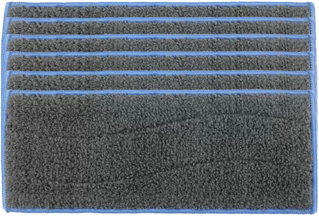 INF 6er-Pack Nasswischpads kompatibel mit iRobot Braava Jet M6 — Polyester Nylon Mikrofaser, Grau