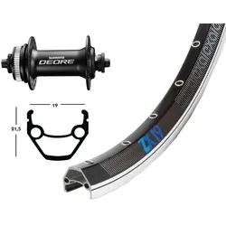 V-Rad 28x1.75 Deore6000 Centerl.sz.36L Exal ZX 19 schw/silb.Niro-Spei.