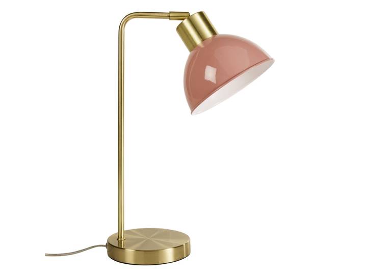 Lampe aus Metall, rosa- und goldfarben