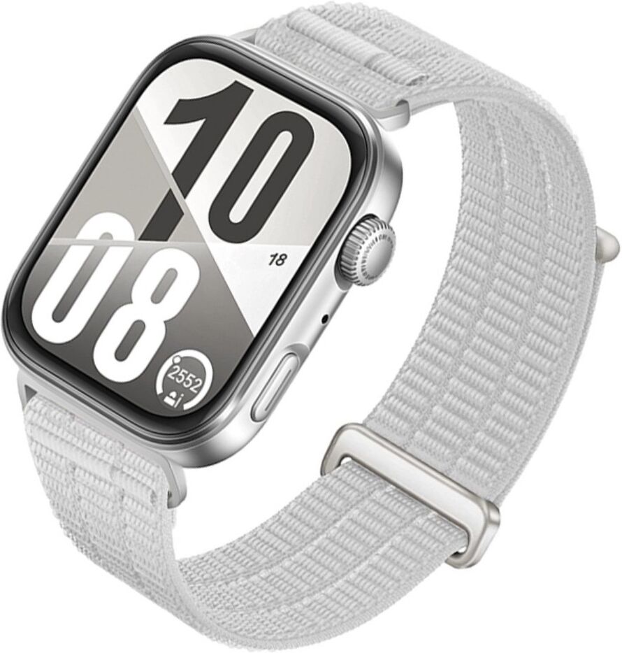 INF Cloud-Sense Gradient Nylon Armband mit Klettverschluss, weich und atmungsaktiv, kompatibel mit Xiaomi Band 10 Pro, 9 Pro Grau