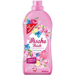 Gut&Günstig Weichspüler Wäsche Weich, Frühlingsfrisch, langanhaltender Duft, 1,5 Liter, 50 Waschladungen