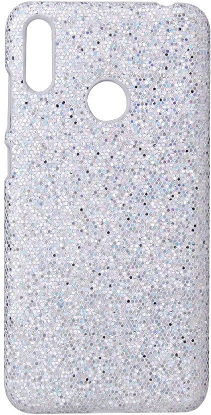 INCOVER Huawei Y6 (2019) Glitrende Pailetter Læder Cover Sølv