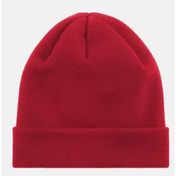 Strickmütze 100% Schurwolle Merino Hanseheld Feinstrickmütze - Rot