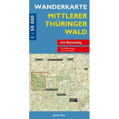 Wanderkarte Mittlerer Thüringer Wald, Sonstige von , Grünes Herz, 978-3-935621-07-6