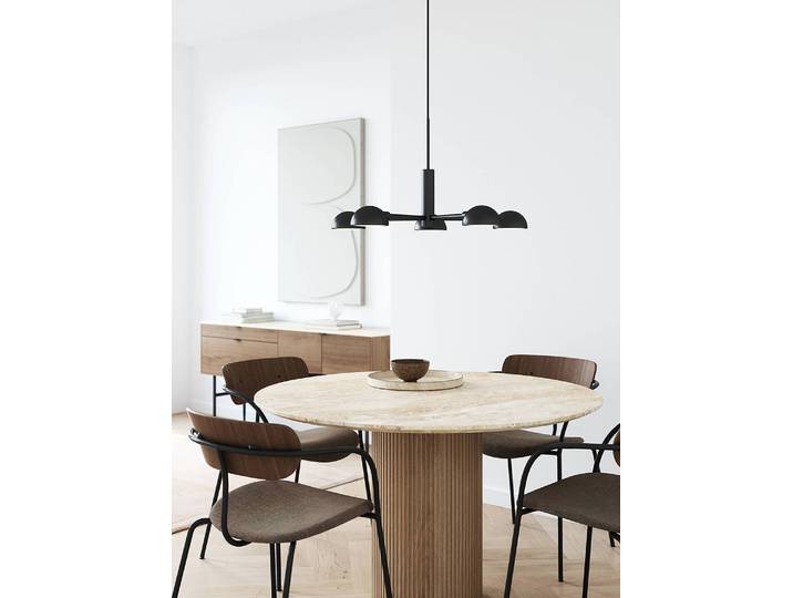 Suspension Nomi Ø 71cm Noir Acier enduit par poudrage Polyester PVC E14