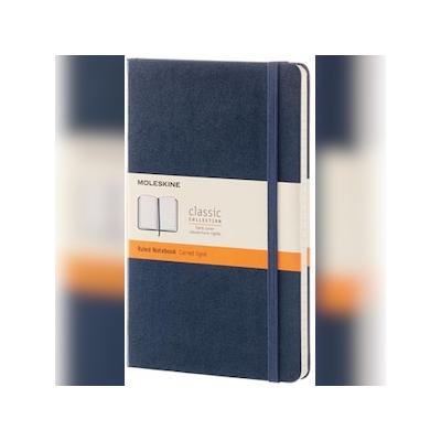 Moleskine-Notizbuch, Format 13 x 21 cm, liniert, Hardcover, 240 Seiten, Saphir