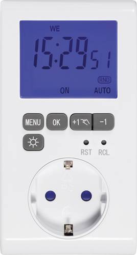 Sygonix SY-3057190 Steckdosen-Zeitschaltuhr digital Wochenprogramm 3680W IP20 Countdown-Funktion, Timer-Funktion