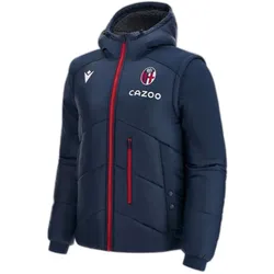 Macron, Unisex, Laufjacke, Personalisierte gepolsterte Jacke Bologne 2022/23 (M), Blau, Rot, M
