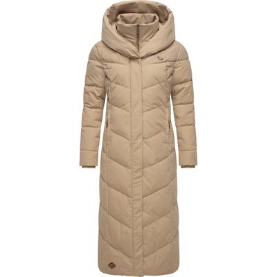 Steppmantel RAGWEAR "Natalka Extralong", Damen, Gr. S (36), grau (taupe), Außenmaterial: 100% Polyester. Innenfutter: 100% Polyester. Wattierung: 100% Polyester, tailliert extralang, Ärmel ohne Ärmelschlitz Strickbündchen, Mäntel Steppmantel,...