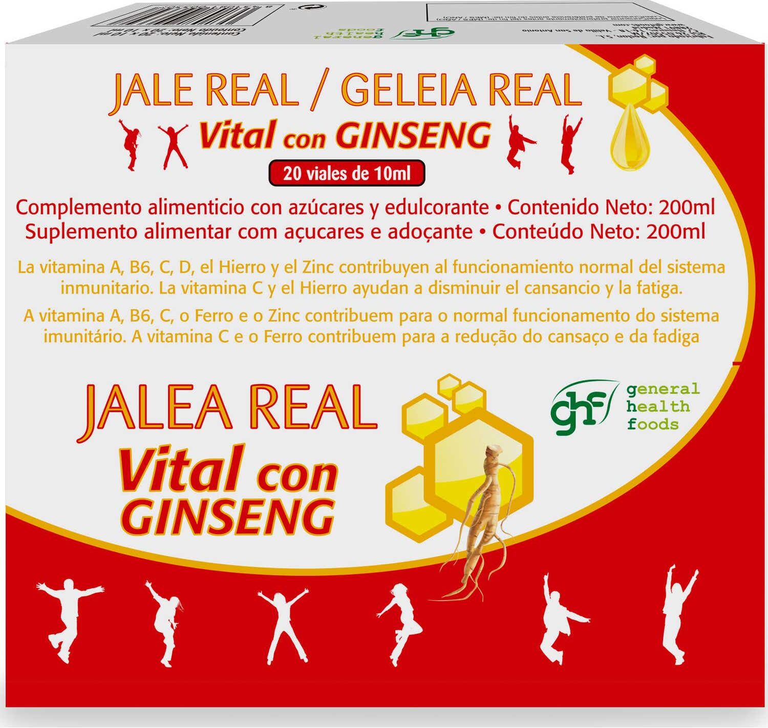 GHF Jalea Real Vital con Ginseng 20 Ampollas